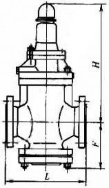 YW42F、YW42X型铸钢减压稳压阀PN16～PN25外形尺寸图